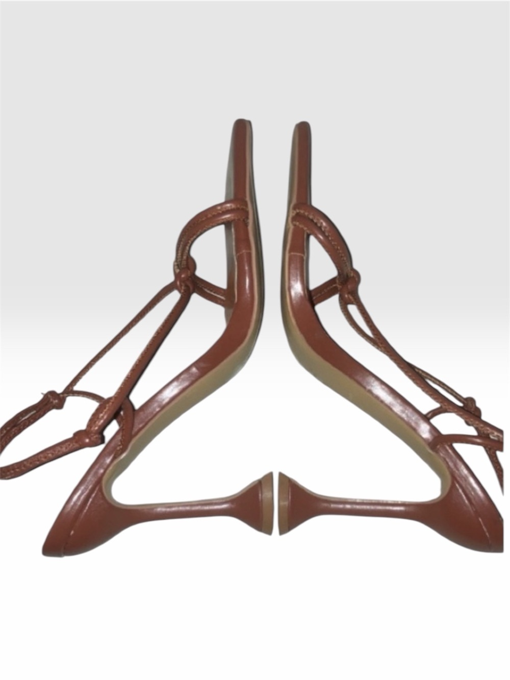 H Halston Women's Picasso Lace-Up Dress Sandals Size 8.5 in tan - Picture 12 of 15